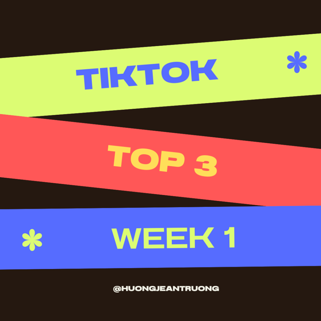 Tiktok Top 3 @ weekly&nbsp;blog