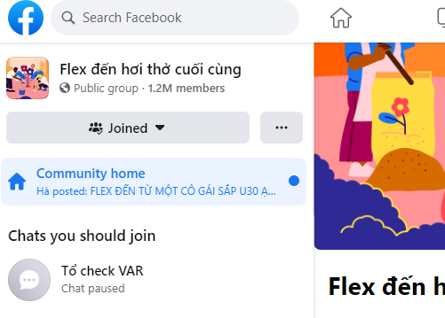 A photos of a Vietnamese Facebook Community with 1.2 million members in 7 weeks.